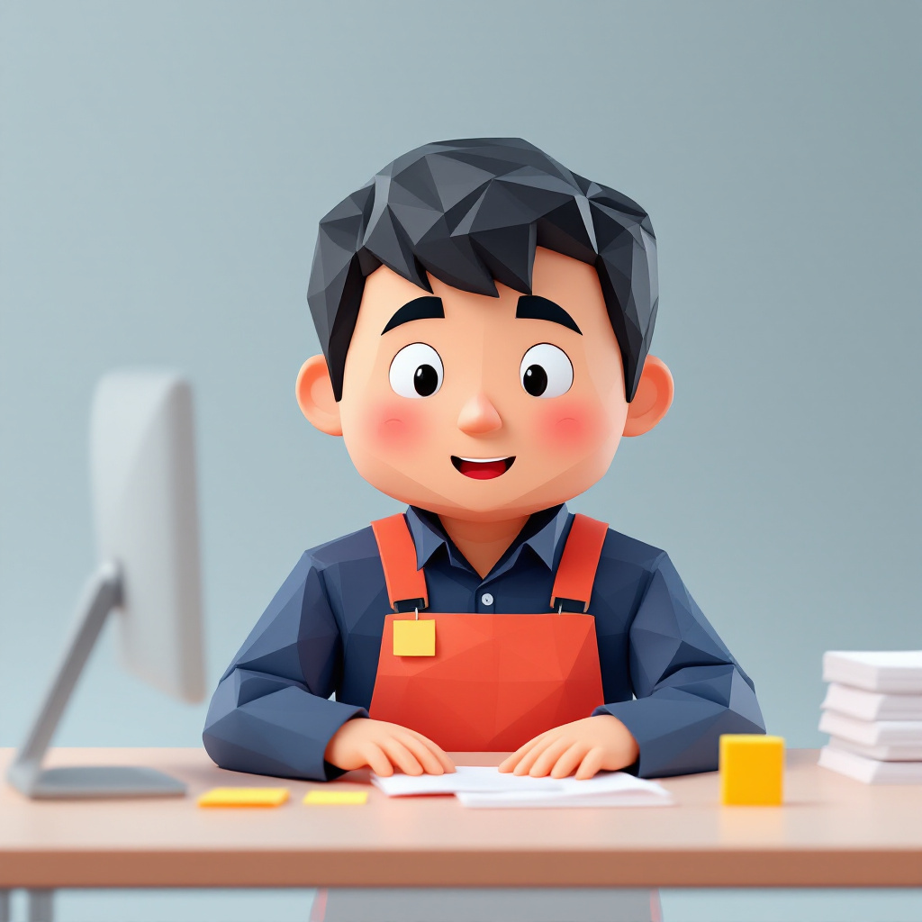 営業事務(受発注)のキャラクターイラスト